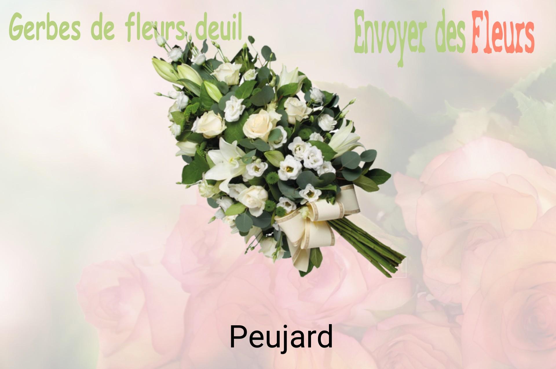 Gerbe de fleurs de deuil livrée à Peujard